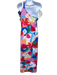 CROSBY by Mollie Burch Size 4 Multi Polyester Abstract Floral One Shoulder Dress Multi / 4