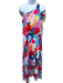 CROSBY by Mollie Burch Size 4 Multi Polyester Abstract Floral One Shoulder Dress Multi / 4