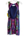 Mara Hoffman Size 6 Blue Pink & Multi Polyester Sleeveless Abstract Print Dress Blue Pink & Multi / 6
