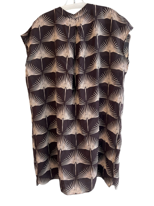 Billy Reid Size S Brown 100% Silk Cap Sleeve Shape V Neck Tunic Dress Brown / S
