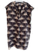 Billy Reid Size S Brown 100% Silk Cap Sleeve Shape V Neck Tunic Dress Brown / S