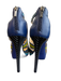 Jimmy Choo Shoe Size 41 Blue Yellow & Multi Leather open toe Back Zip Heels Blue Yellow & Multi / 41