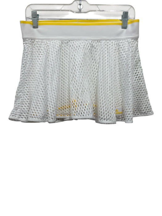 Stella McCartney Adidas Size M White & yellow Polyester Netting Stripe Skort White & yellow / M
