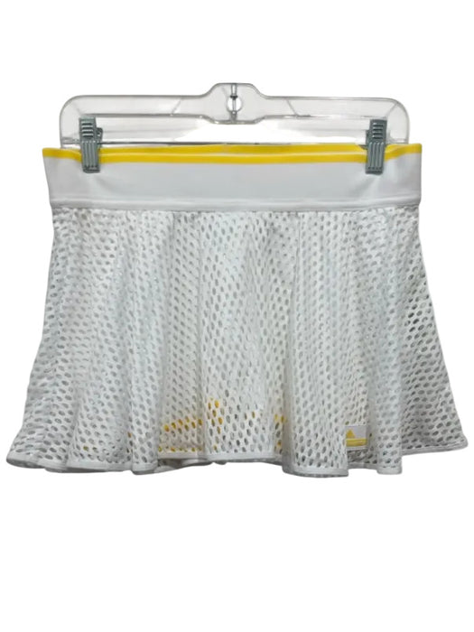 Stella McCartney Adidas Size M White & yellow Polyester Netting Stripe Skort White & yellow / M