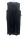 Eileen Fisher Size S Black Irish Linen Sleeveless Windowpane Buttons Midi Dress Black / S