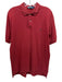 Polo Size L Dark Red Cotton Solid Polo Men's Short Sleeve Dark Red / L