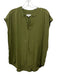 Billy Reid Size S Olive Green Silk Cap Sleeve V Neck Top Olive Green / S