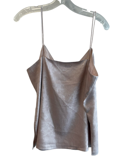 Caroline Constas Size M Silver Polyester Camisole Tank Side Slits Top Silver / M