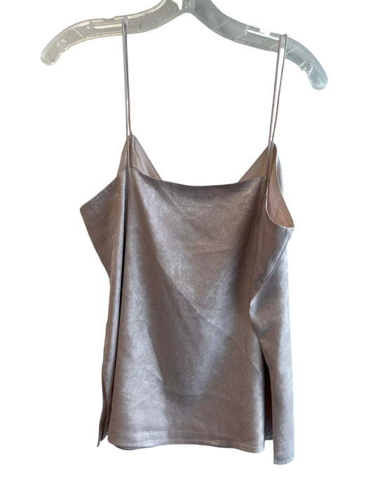 Caroline Constas Size M Silver Polyester Camisole Tank Side Slits Top Silver / M