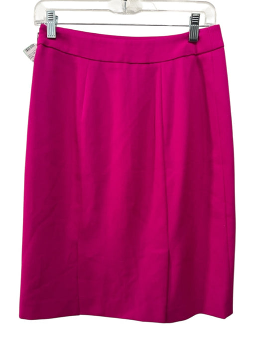 Loeffler Randall Size 8 Hot pink Wool & Silk Gold Tone Studs Side Zip Skirt Hot pink / 8