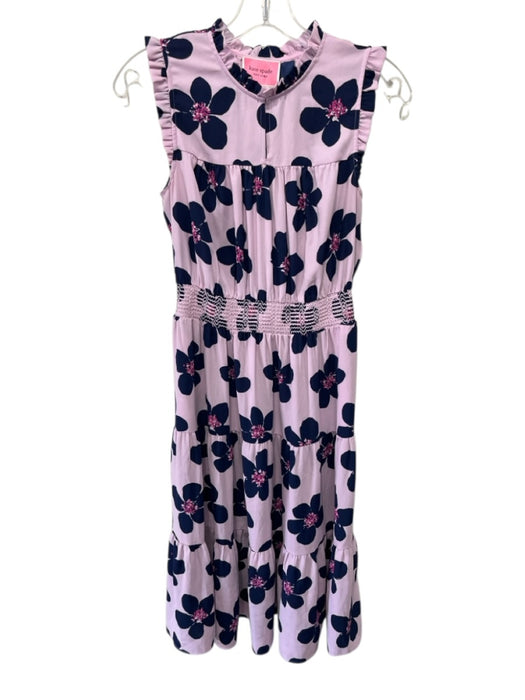 Kate Spade Size S Purple & Navy Print Polyester Floral Sleeveless Dress Purple & Navy Print / S