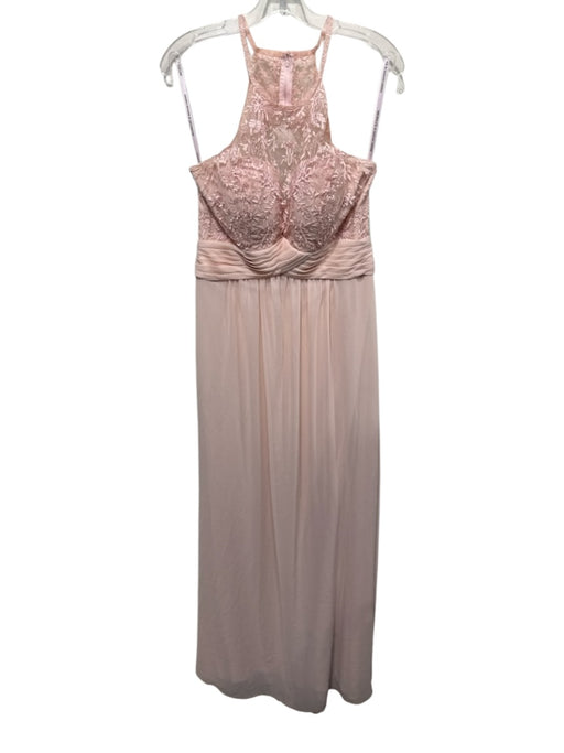 Morilee Madeline Gardner Size 14 Light Pink Polyester Floral Lace Gown Light Pink / 14