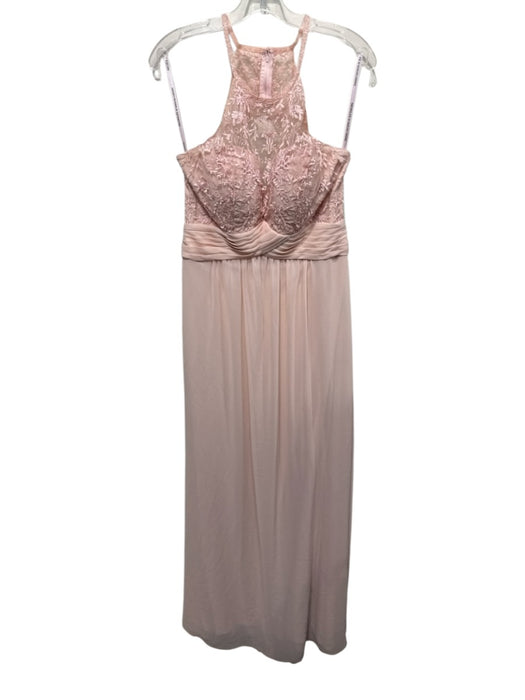 Morilee Madeline Gardner Size 14 Light Pink Polyester Floral Lace Gown Light Pink / 14