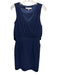 Trina Turk Size 2 Navy Blue Polyester Sleeveless Wrap V Neck Pocketed Dress Navy Blue / 2