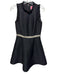 Kate Spade Size 4 Black & White Polyester Sleeveless Ruffle Trim Back Zip Dress Black & White / 4