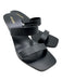 Cult Gaia Shoe Size 40 Black Leather Square Toe Abstract Heel Sandals Black / 40