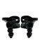 Cult Gaia Shoe Size 40 Black Leather Square Toe Abstract Heel Sandals Black / 40