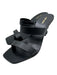 Cult Gaia Shoe Size 40 Black Leather Square Toe Abstract Heel Sandals Black / 40