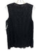 St John Size M Black Cotton & Rayon Floral Lace Sleeveless Back Zip Tunic Top Black / M