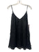 Dissh Size 4 Black Ramie Spaghetti Strap Tiered Mini Dress Black / 4