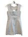 Milly Size 4 White Cotton Round Neck Back Zip Front & Back Keyhole Dress White / 4