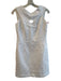 Milly Size 4 White Cotton Round Neck Back Zip Front & Back Keyhole Dress White / 4