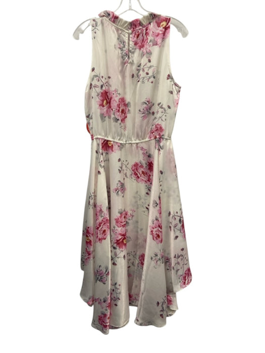 Eva Franco Size 6 White, Pink & Gray Polyester Sleeveless Elastic Waist Dress White, Pink & Gray / 6
