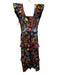 Show Me Your Mumu Size M Black & Multi Polyester Floral Sleeveless Dress Black & Multi / M