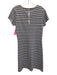 Sail To Sable Size M White & Navy Blue Polyester Blend Striped Back Zip Dress White & Navy Blue / M