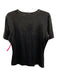 St. John Caviar Size M Black Viscose Blend Short Sleeve Sequined Shimmer Top Black / M