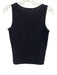 St. John Sport Size P Black Wool Blend Knit Sleeveless Criss Cross Detail Top Black / P