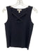 St. John Sport Size P Black Wool Blend Knit Sleeveless Criss Cross Detail Top Black / P