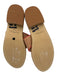 Jack Rogers Shoe Size 7 Brown, Black, Red Leather Dog Detail Thong Sandals Brown, Black, Red / 7
