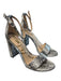 Sam Edelman Shoe Size 9 Gray & Silver Manmade Material open toe Block heel Shoes Gray & Silver / 9