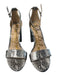 Sam Edelman Shoe Size 9 Gray & Silver Manmade Material open toe Block heel Shoes Gray & Silver / 9