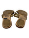 Jimmy Choo Shoe Size 37 Beige & Gold Leather Toe Strap Open Toe Sandals Beige & Gold / 37