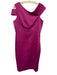 Ted Baker Size 3 Fuchsia Purple Polyester Off Shoulder Cutout Sleeve Dress Fuchsia Purple / 3