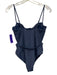 Milly Cabana Size M Navy blue & silver Polyamide Blend Metallic Thread Swimsuit Navy blue & silver / M