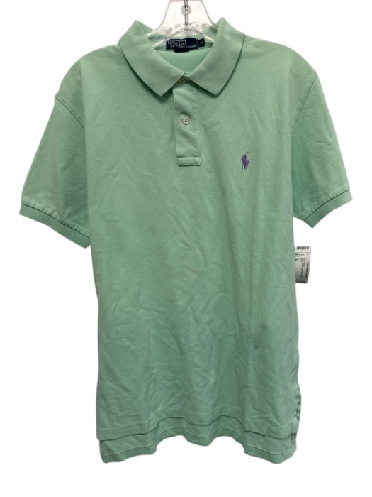 Polo Size M Green Cotton Solid Polo Men's Short Sleeve Green / M