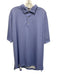 Peter Millar Size XL Blue & White Synthetic Micro Athletic Polo Short Sleeve Blue & White / XL