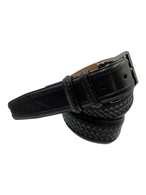 Mezlan Brown Leather Woven Men's Belt Brown