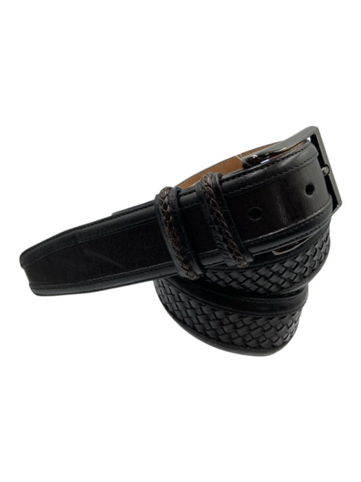 Mezlan Brown Leather Woven Men's Belt Brown