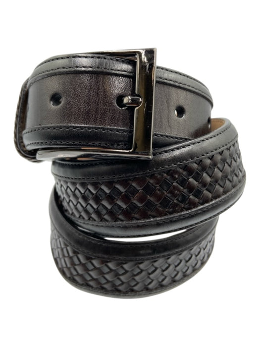 Mezlan Brown Leather Woven Men's Belt Brown