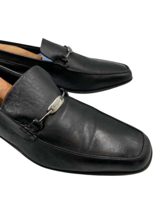 Ferragamo Shoe Size 10D Black Leather Solid Dress Men's Shoes Black / 10D