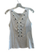 Pilcro Size XS White Cotton Blend Sleeveless solid color Button Detail Top White / XS