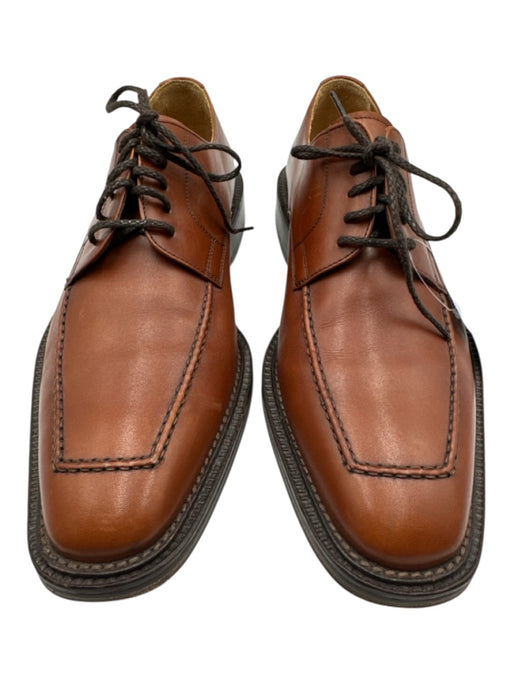 Magnanni Shoe Size 8.5 Brown Leather Solid Laces Men's Shoes Brown / 8.5