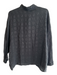 Grizas Size L Black Silk Collared Long Sleeve Button Down Top Black / L