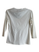 Lafayette 148 Size S White Cotton V Neck Long Sleeve Solid Color Top White / S