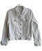 Hudson Size M White Cotton Collared Button Down Long Sleeve Denim Jacket White / M