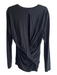 Helmut Lang Size L Black Tencel & SILK Round Neck Long Sleeve Open Back Top Black / L